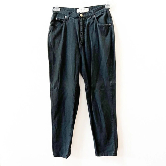 Vintage INC Womens Black Straight Leg Jeans Sz 8P Cotton Tencel High Rise 28x28 - Picture 1 of 8